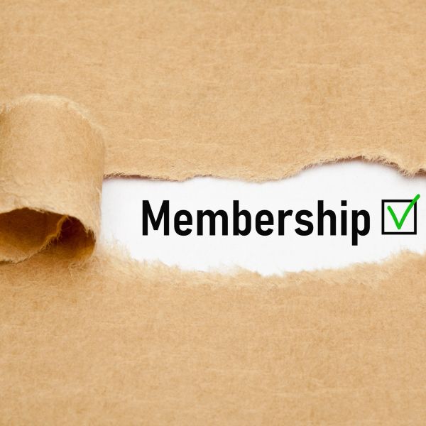 Torn paper reveals the word 'Membership' with a green checkmark.