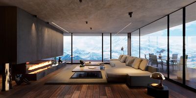 Luxury mountain home with panoramic view of Big Sky, Montana 