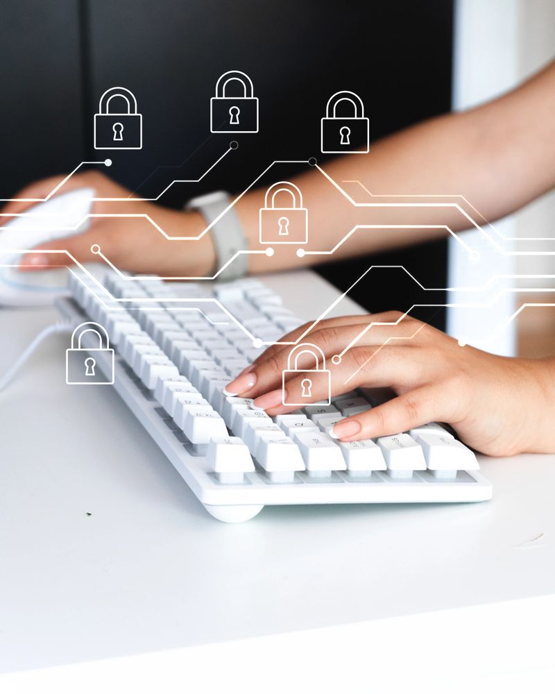 Cyber security, Data protection, information safety and encryption. Internet technology and business concept.