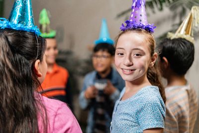 Kids celebrating a fun birthday party at PALS Kid Spa in Virginia Beach with spa treatments, themed 