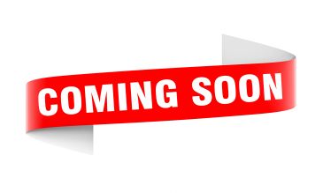 Red ribbon with white text saying 'COMING SOON'.
