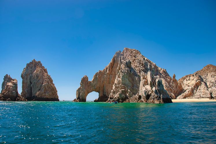 Cabo; Southern tip of  Baja Peninsula Land's End (El Arco) 
 Pacific Ocean meets the Sea of Cortez 