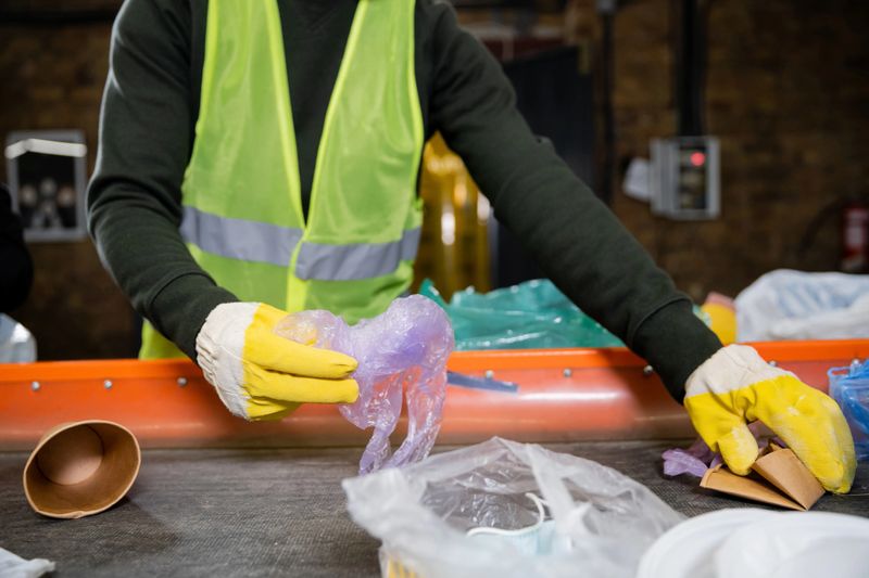 Dedicated volunteer sort through trash, fostering eco-consciousness for a sustainable future.