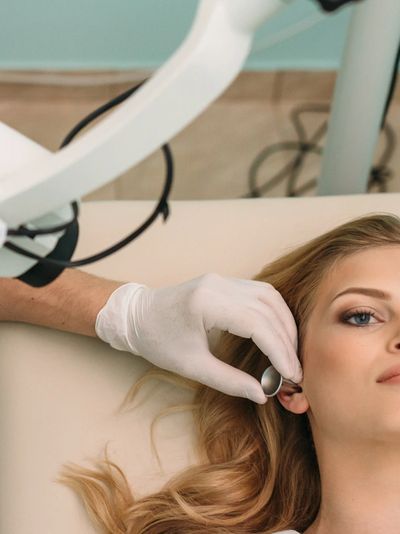 Ear wax removal using magnification to ensure clear view