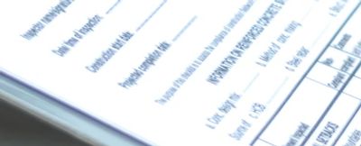 Close-up of a printed document with text.