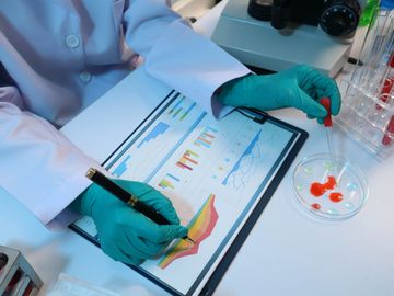 Blood test results being turned into an easy to understand report