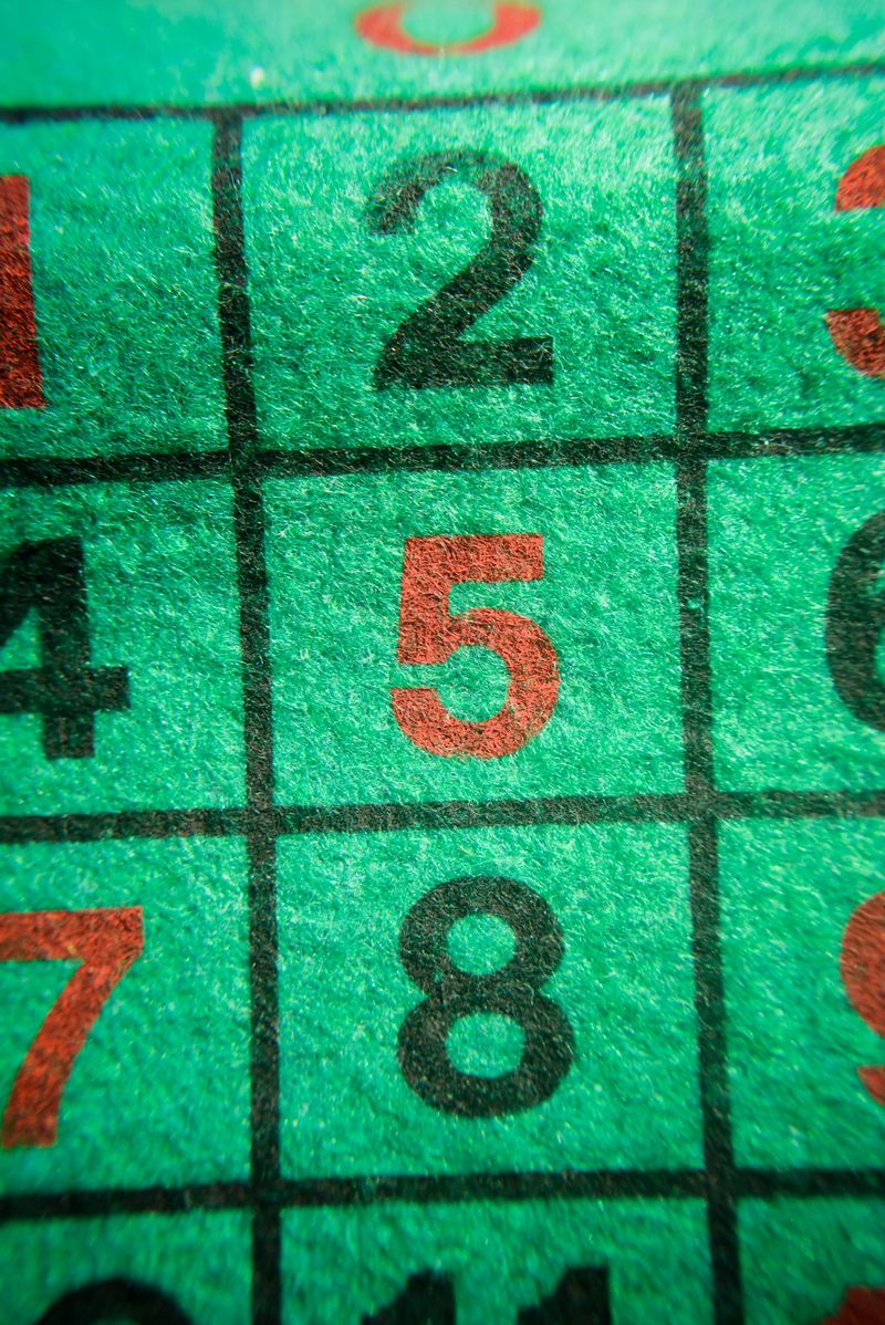 Numbers in gambling board