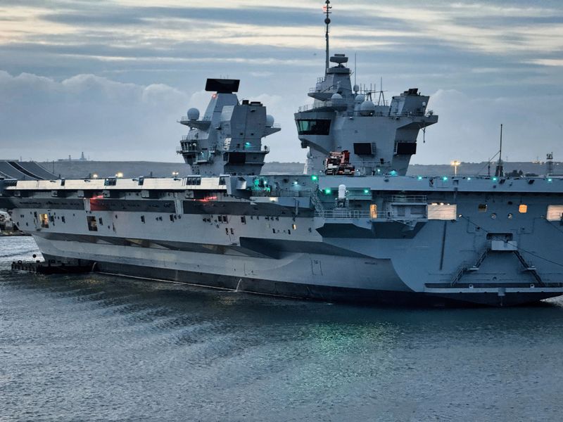 Royal navy warship aircraft carrier