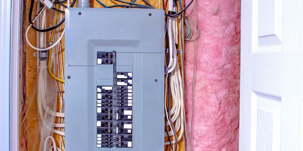 Electrical main panel wiring with arc fault AFCI electrical circuit breakers, Medford, MA, Stoneham