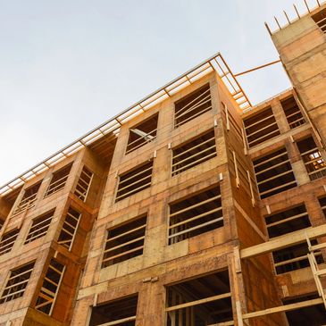 Post-tensioned concrete, stick frame, timbers, glulams, post & beam.