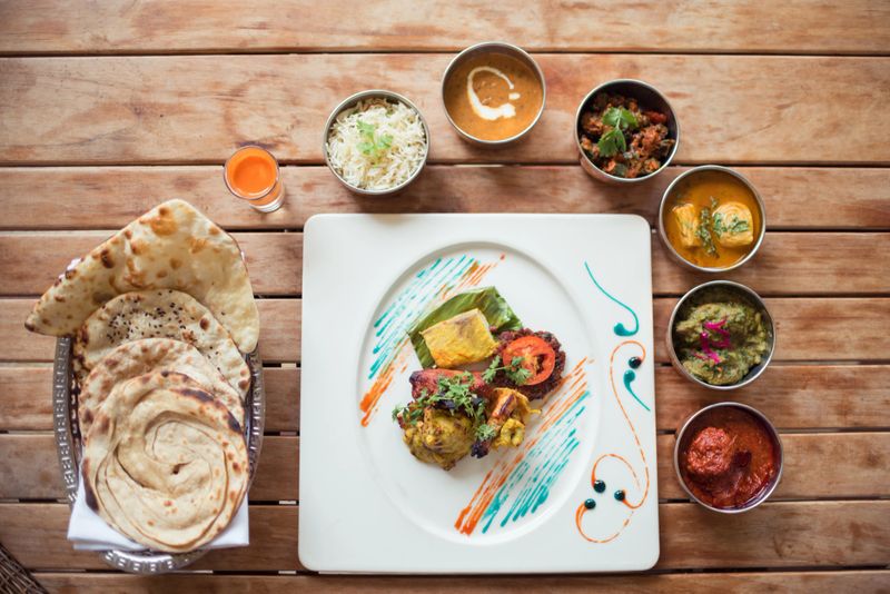 High Angle View Of Food On Table