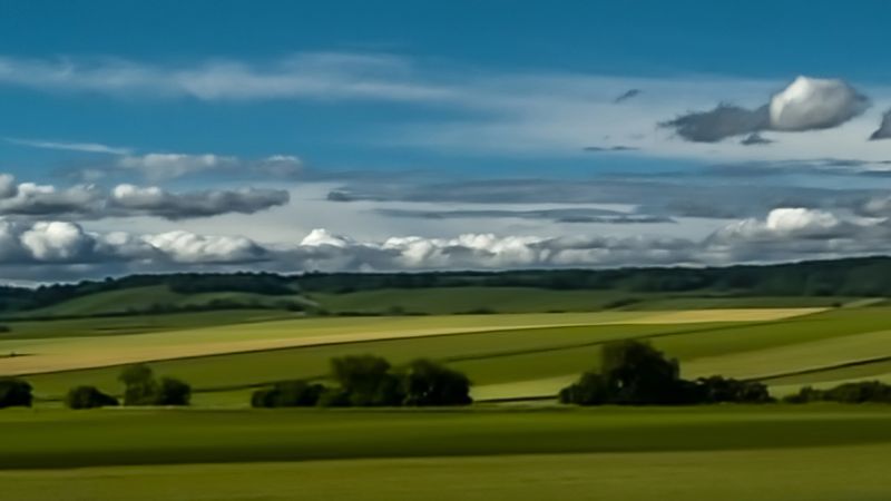 Rural Landscape With Motion Blur In Austria