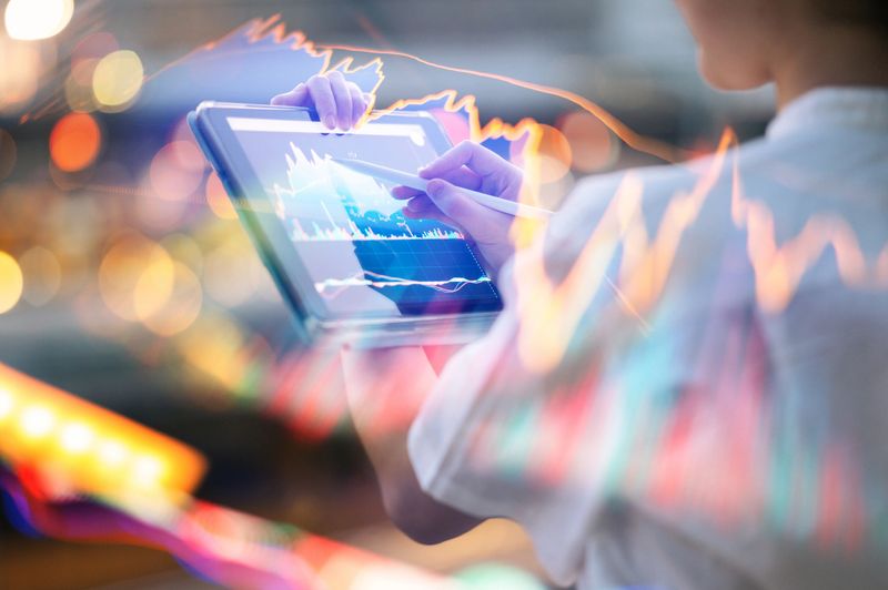 Financial planner with A.I. Tools big data of business investing Predictive Analytics to investing in Finance stock money market