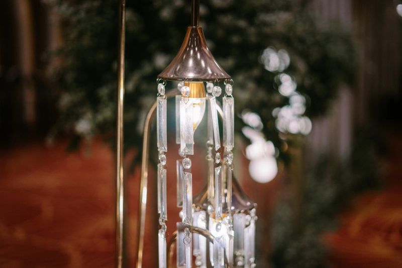 Elegant wedding decorative lights creating a warm, romantic ambiance, looks nice