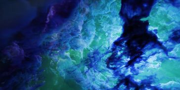 Abstract sky at night in blues and greens