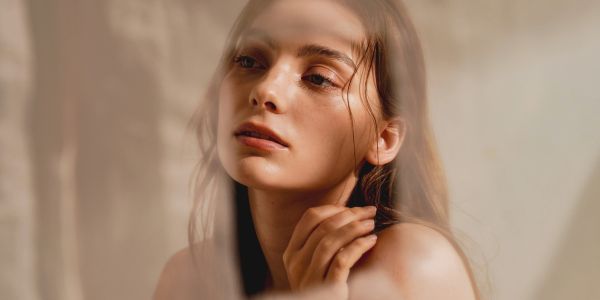 Portrait of a woman with soft lighting.