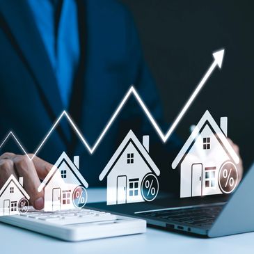 Houses being sold and increasing in value.