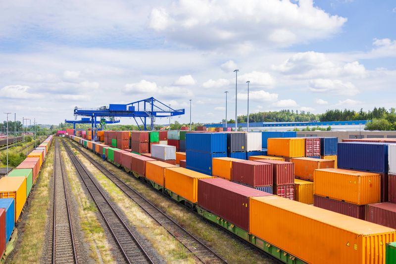 logistic center or containers terminal