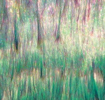 Abstract shimmering fibers in pastel colors creating a dreamy texture.