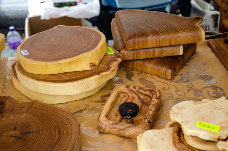 Products and items made of hard wood.