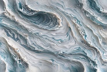 Abstract swirling pattern with shades of blue and white.