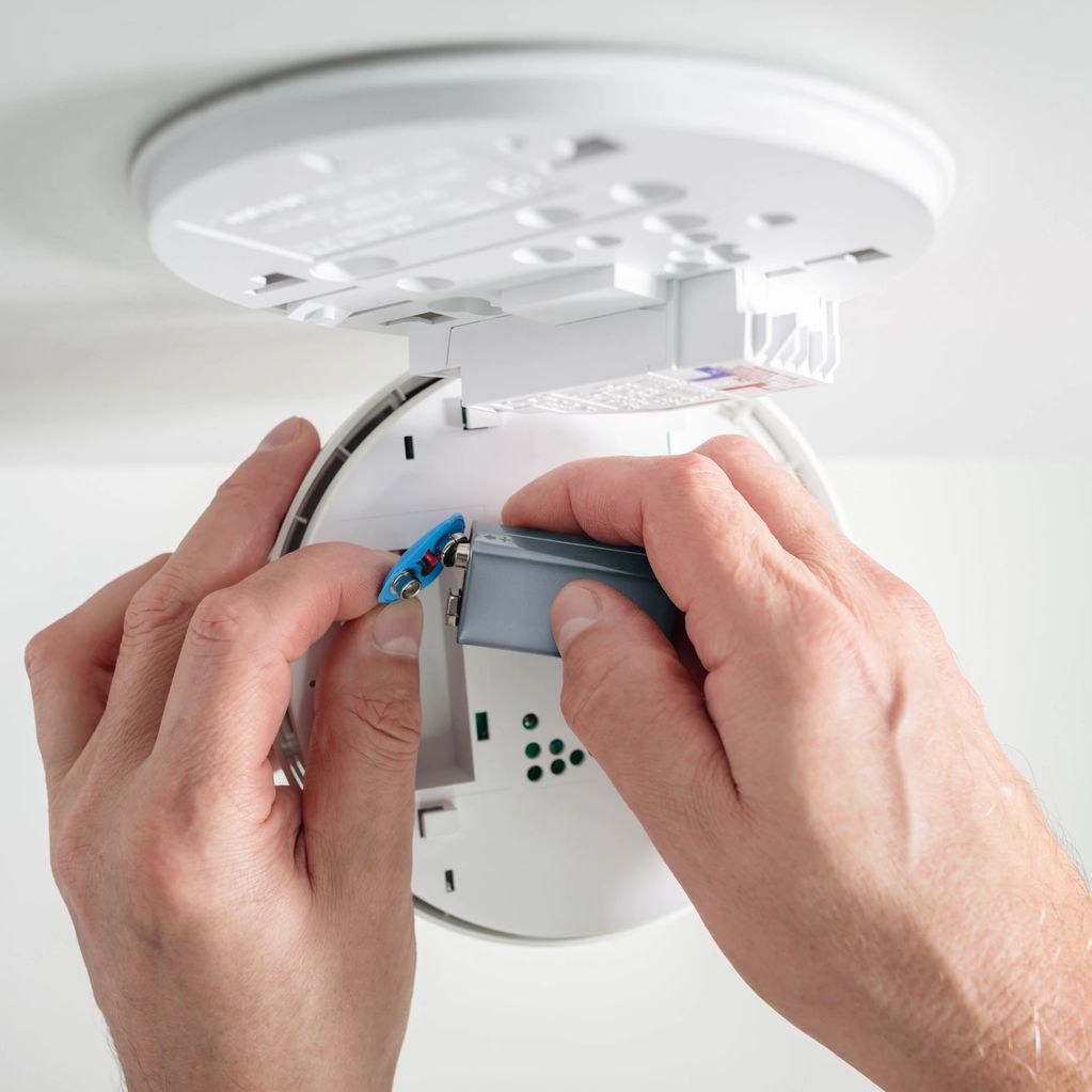 Smoke detector battery change every 6 months.