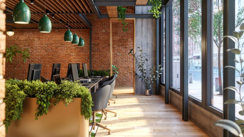 Sustainable green co-working office space.
