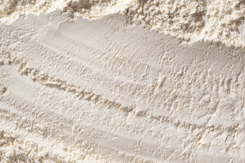 Abstract Cooking Background, Wheat Flour Texture Top View