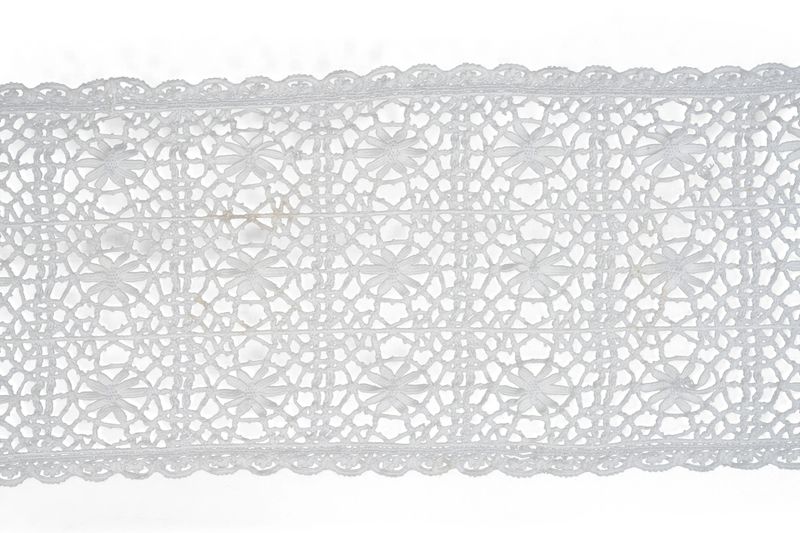 crocheted doily on a transparent background