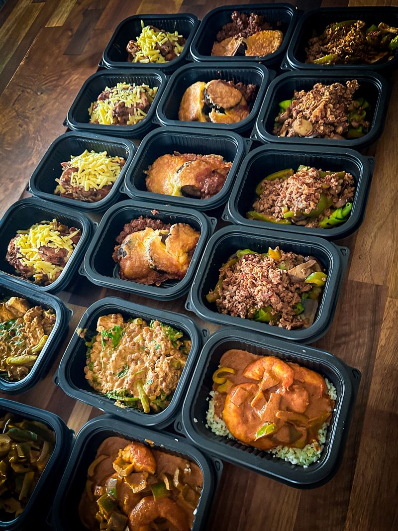 Meals freshly prepared for the family for the week.