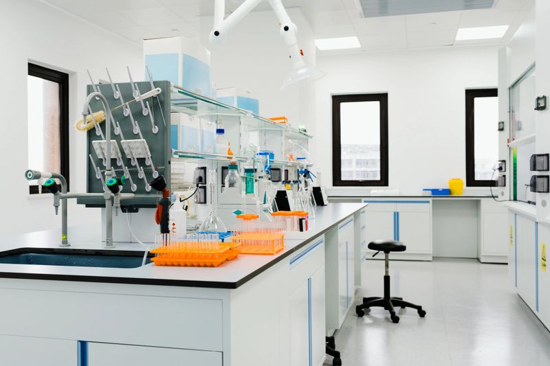 Modern research laboratory.