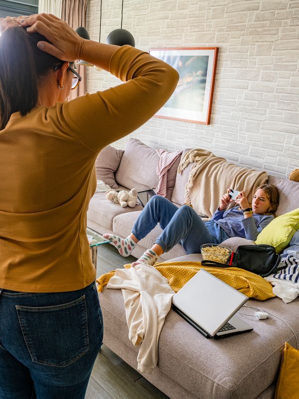 Overwhelmed parent and unmotivated teen