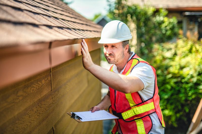 Storm damage restoration on a residential home