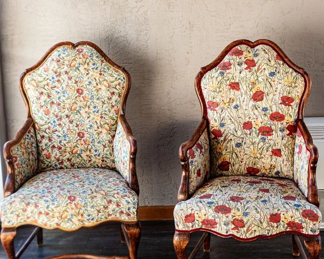 still life with historical chairs, interior design, decorations