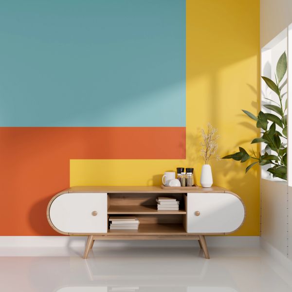 Patterned wallcovering detail