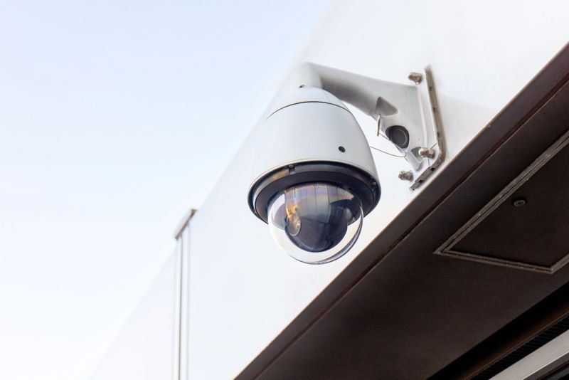 Surveillance cameras in the city