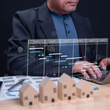 İnşaat planlaması için bilgisayar kullanımı ve model evler.