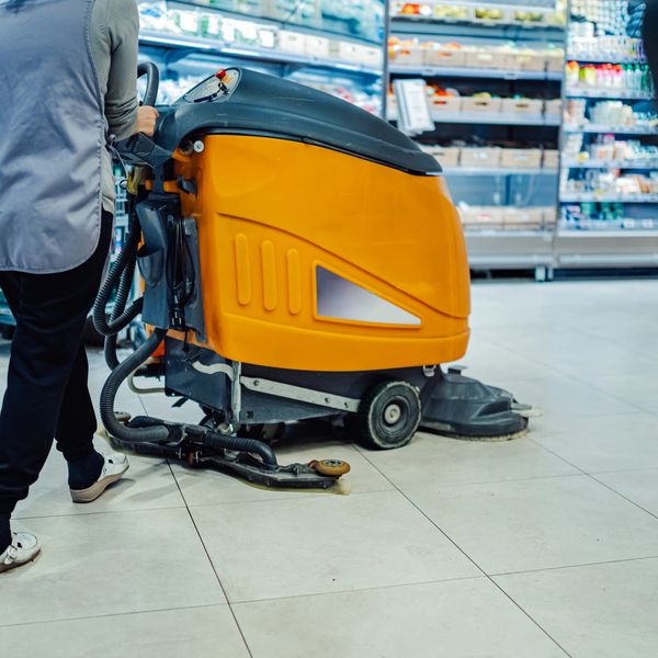 Carpet cleaning with auto scrubbing machine in Indianapolis for efficient stain removal.