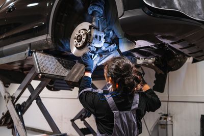 Daily routine of Primestar Automotive Technician is doing the vehicle check over.