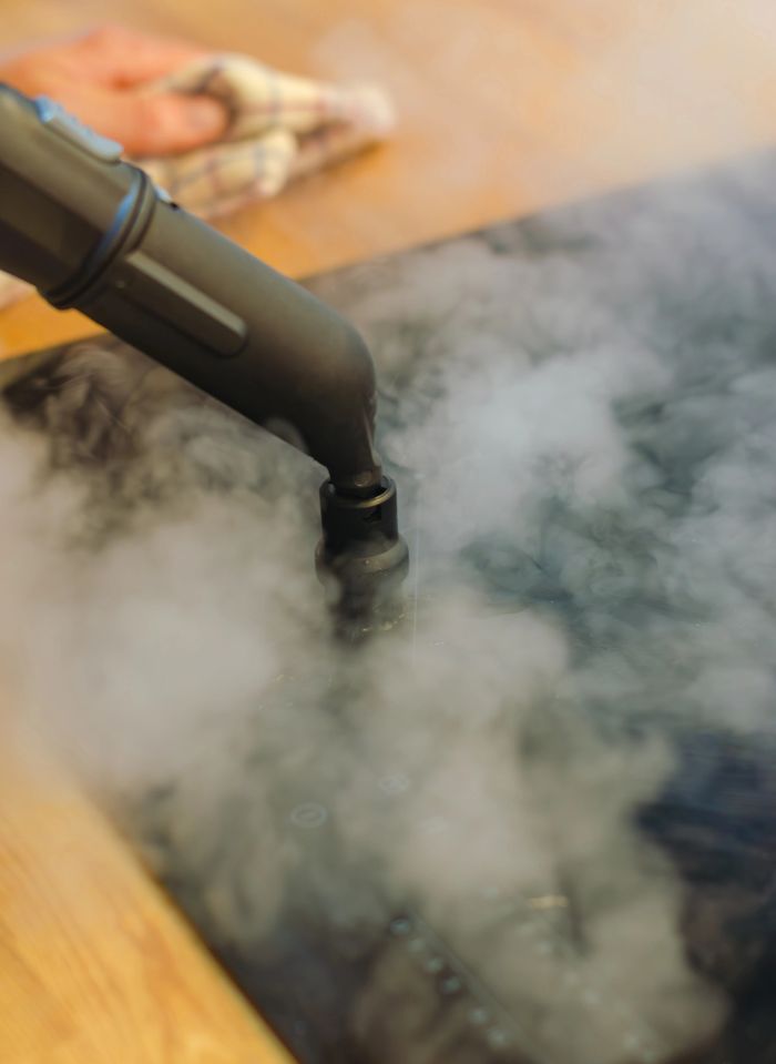 Application de vapeur sur une assise textile