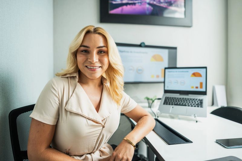 Portrait of a transgender businesswoman on the office