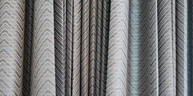 Professionally cleaned draperies  showcasing detailed fabric care for residential window treatments.