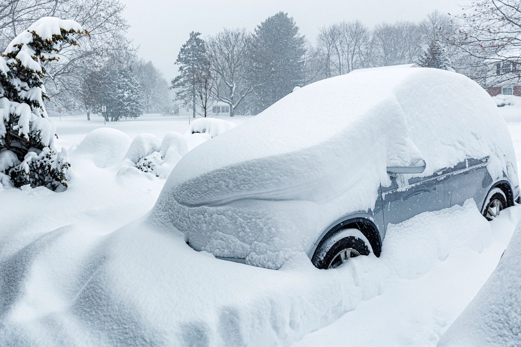 Car covered in snow