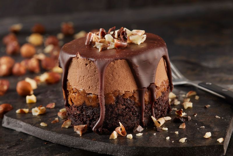 Chocolate Mousse Hazelnut Fudge Cake