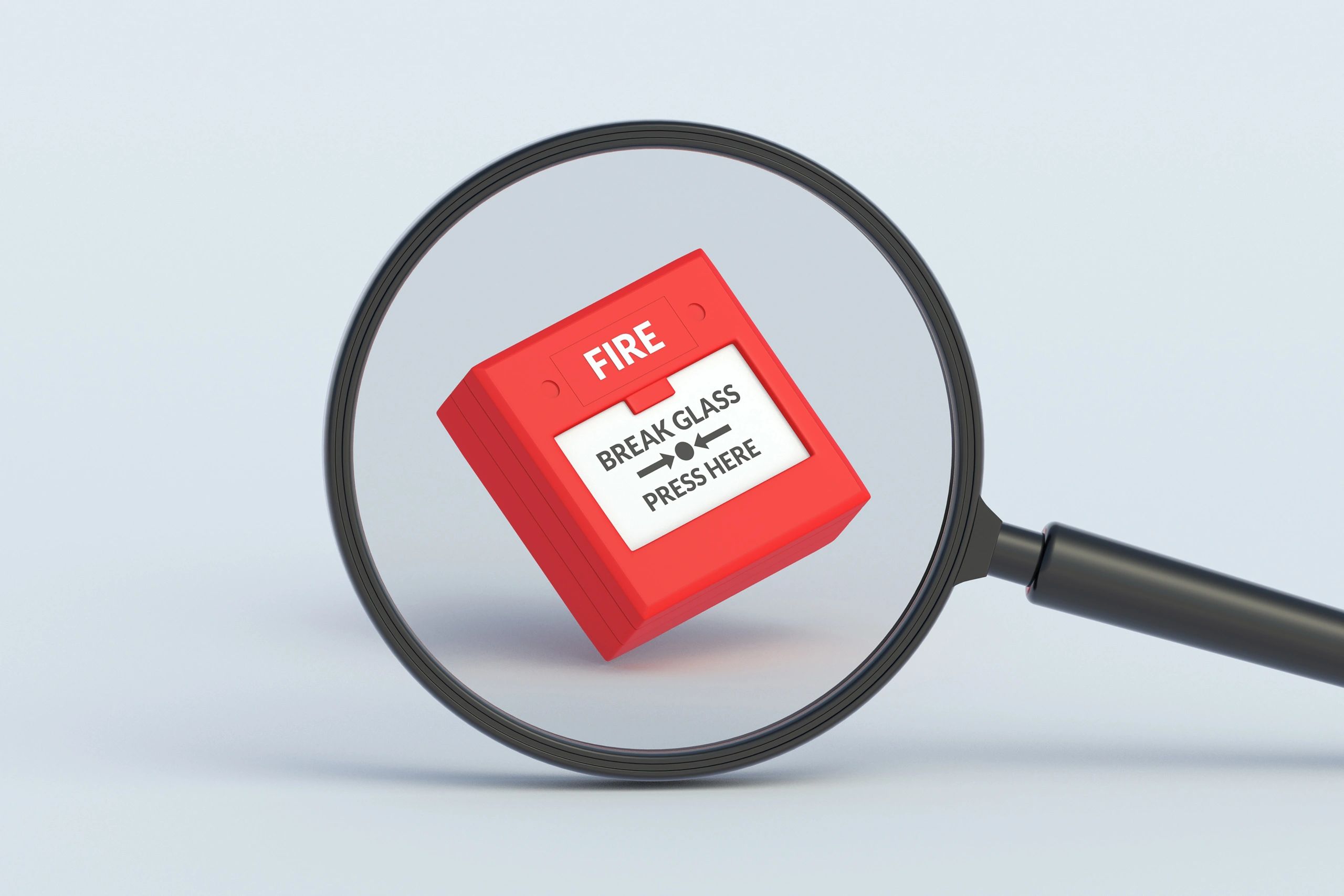 Χειροκίνητο κομβίο πυρανίχνευσης (manual call point) σε εγκατάσταση στην Κύπρο
