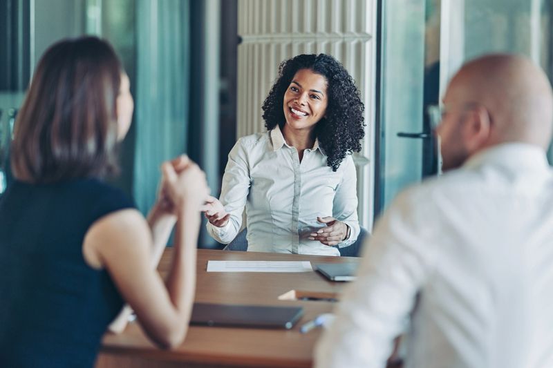 Group of business persons having a meeting in the office