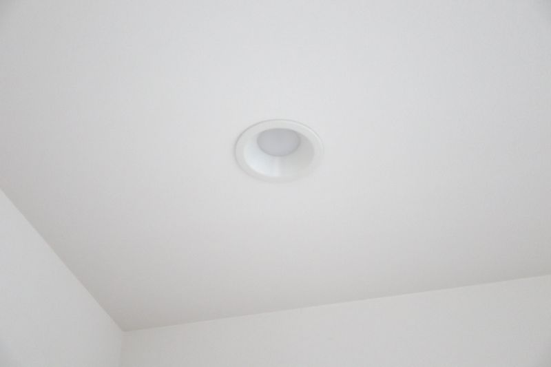 LED lighting installed in a house. White downlights.