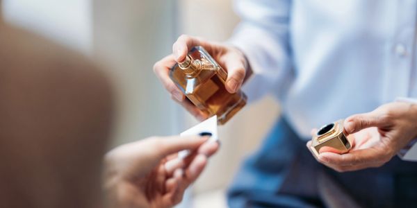 A person exploring a fragrant scent.