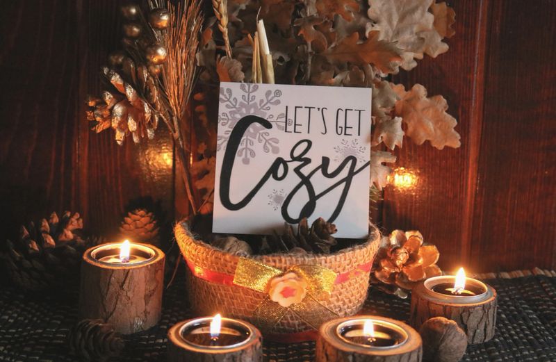 Let's get cozy sign
