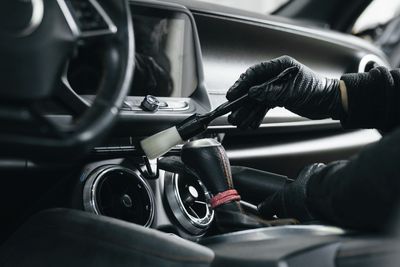 Detailing a car interior
